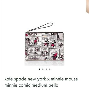 Kate Spade Minnie Comic Medium Bella Wristlet